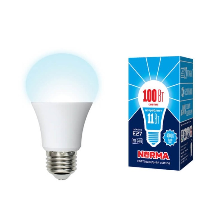Лампочка светодиодная  LED-A60-11W/NW/E27/FR/NR картон